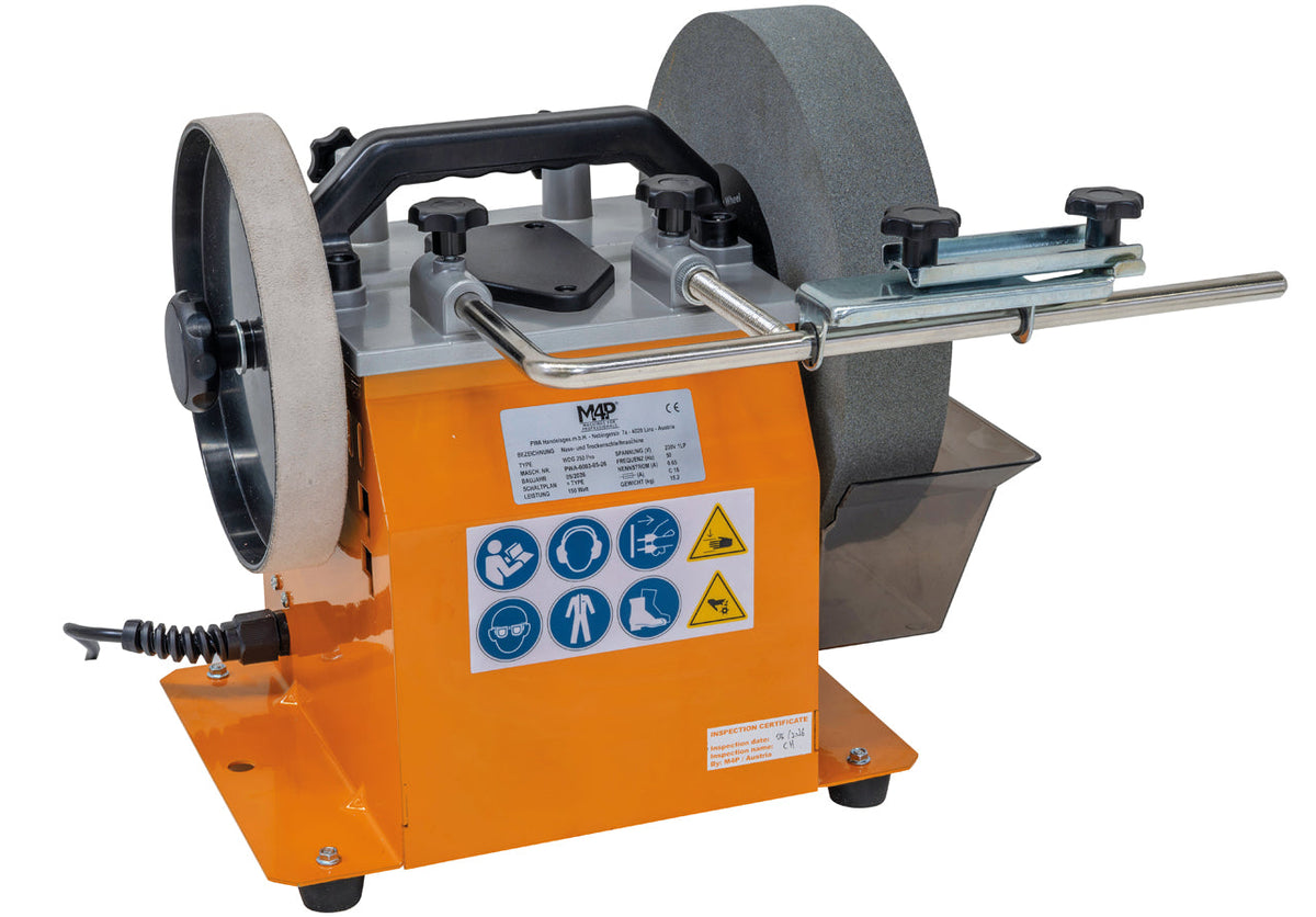 Nass- und Trockenschleifmaschine WDG 250 Pro – rückseite
