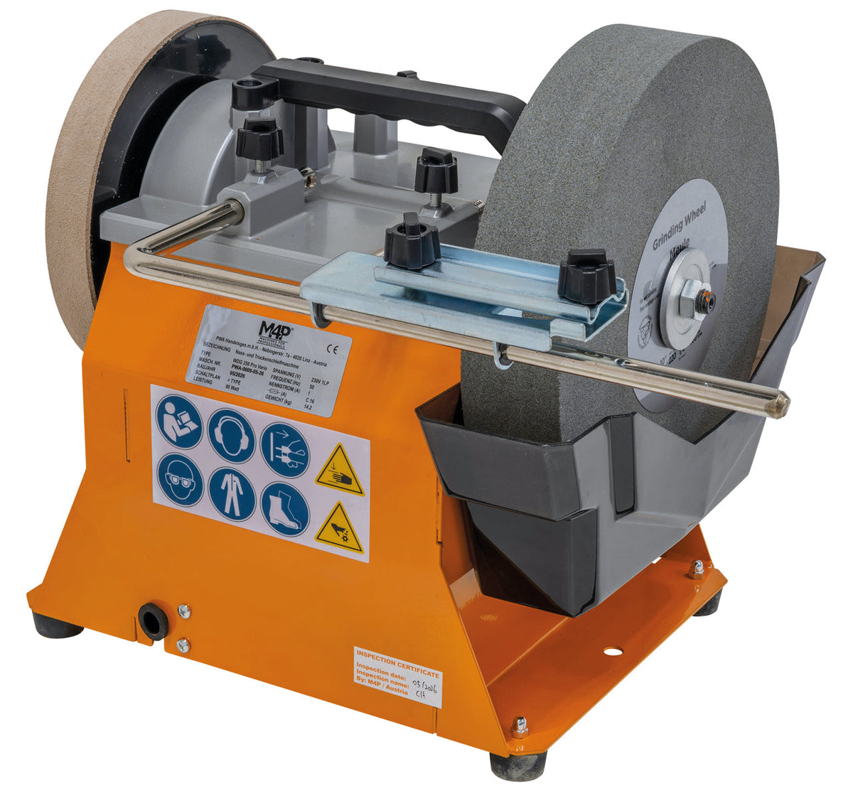 Nass- und Trockenschleifmaschine WDG 200 Pro Vario – rückseite rechts