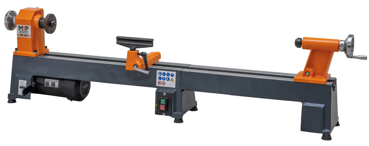 Drechselmaschine WL 450 – Rechtsansicht mit Bettverlängerung