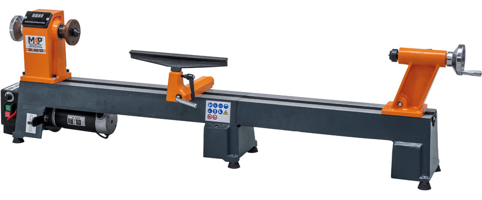 Drechselmaschine WL 480 VD – Rechtsansicht mit Bettverlängerung